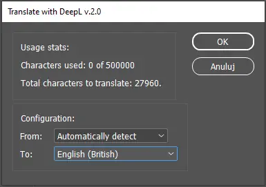 DeepL Translator Script UI