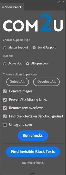 Multifunctional Document Cleaning Plugin UI